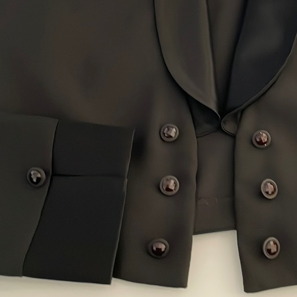 π¨π¦ Vintage Joseph Ribkoff Long Black Gown & Cropped Tuxedo Jacket, Size 10 - Picture 15 of 16